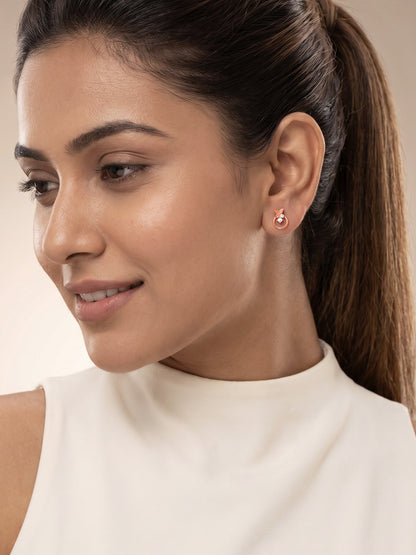 Rose Gold Eternal Affection Stud Earrings