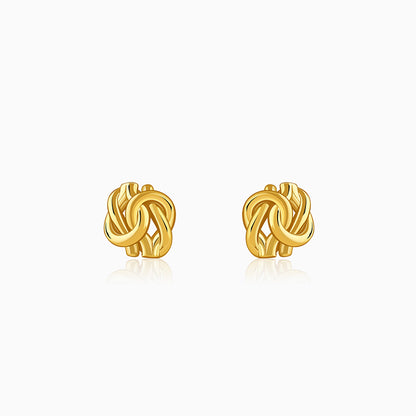Golden Knot Stud Earrings