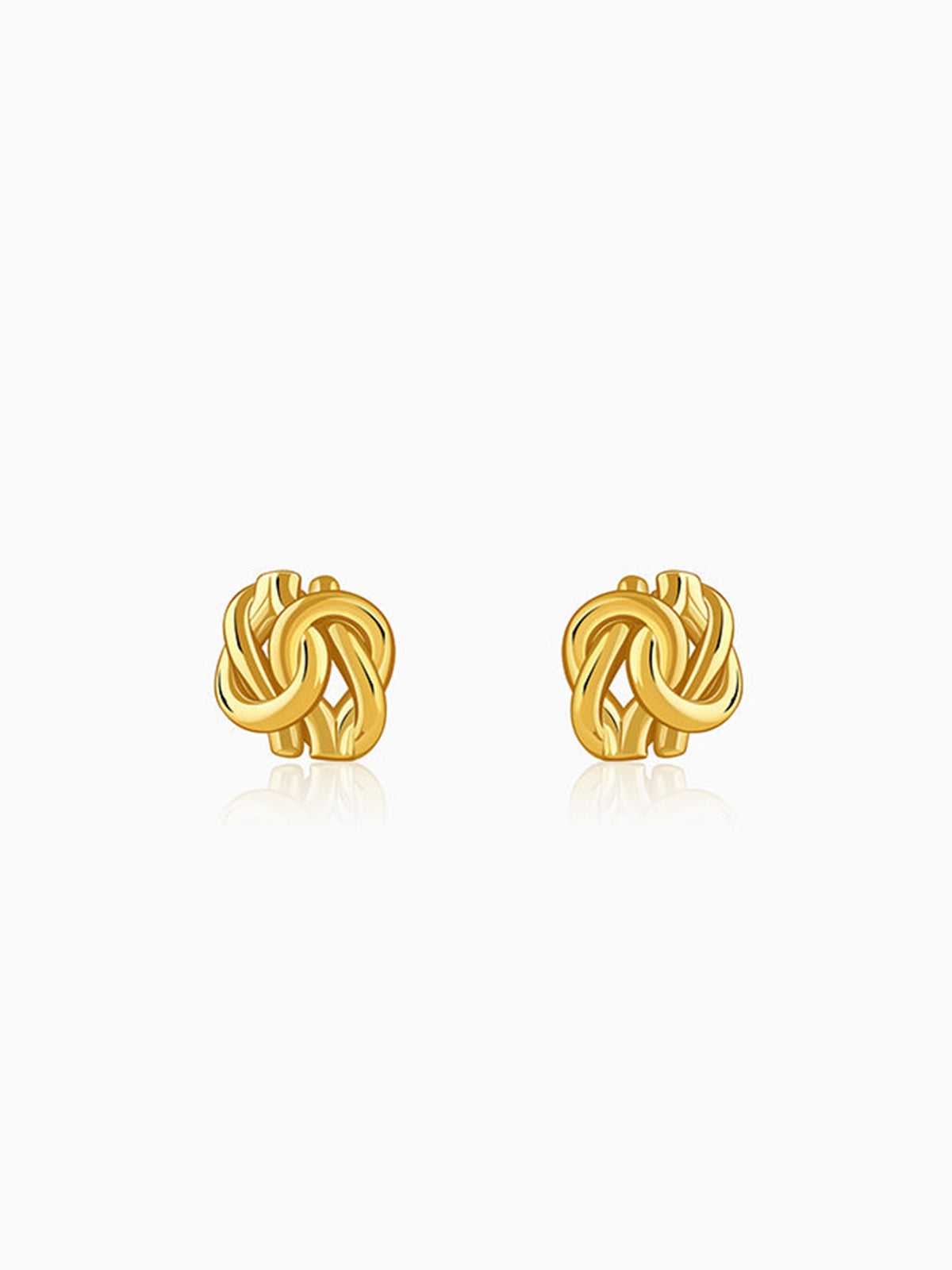 Golden Knot Stud Earrings