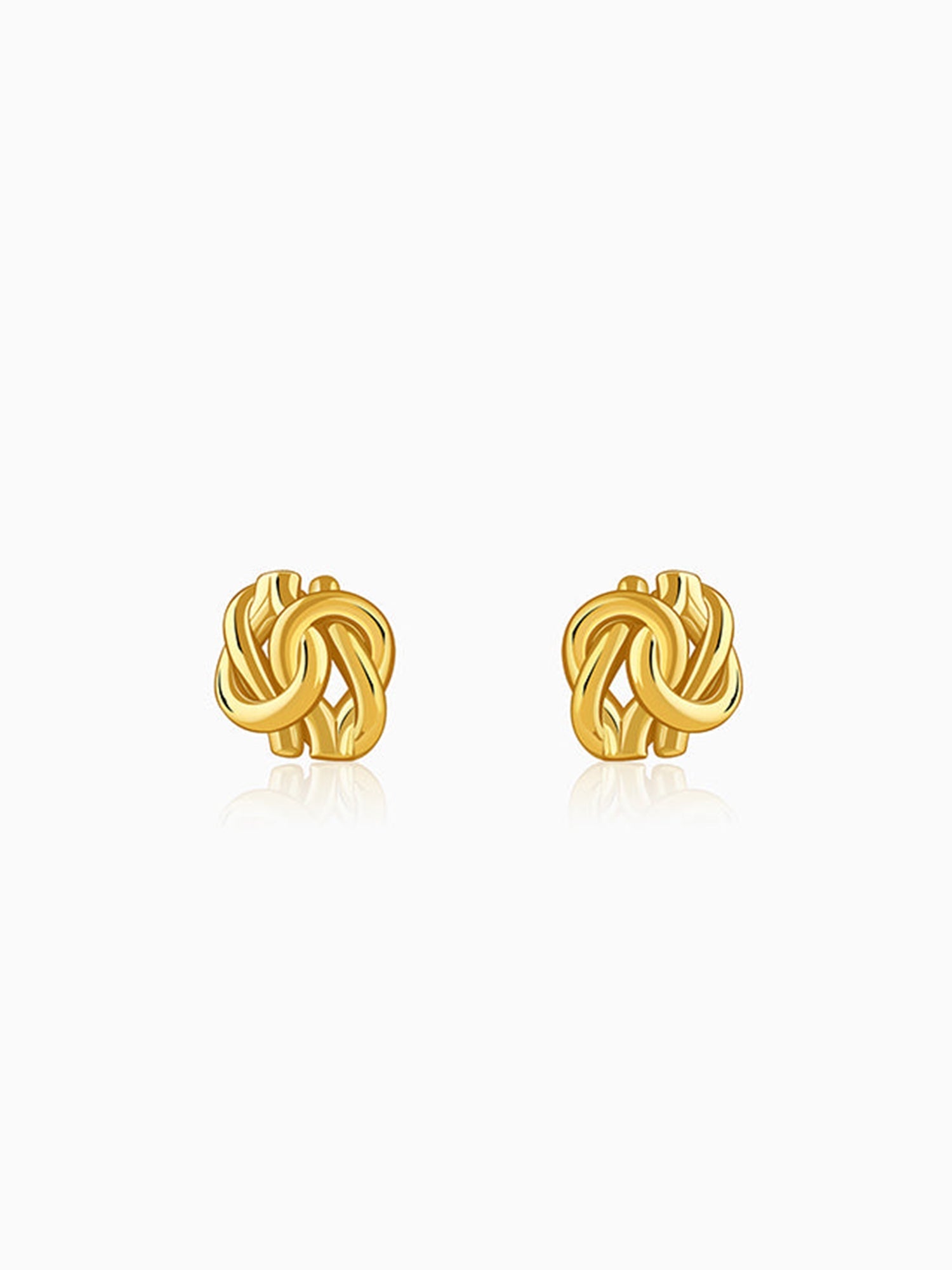 Golden Knot Stud Earrings