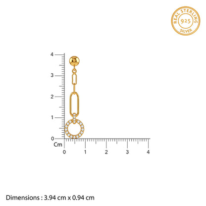 Golden Halo Drop Chain Earrings
