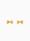 Golden Bow Love Stud Earrings