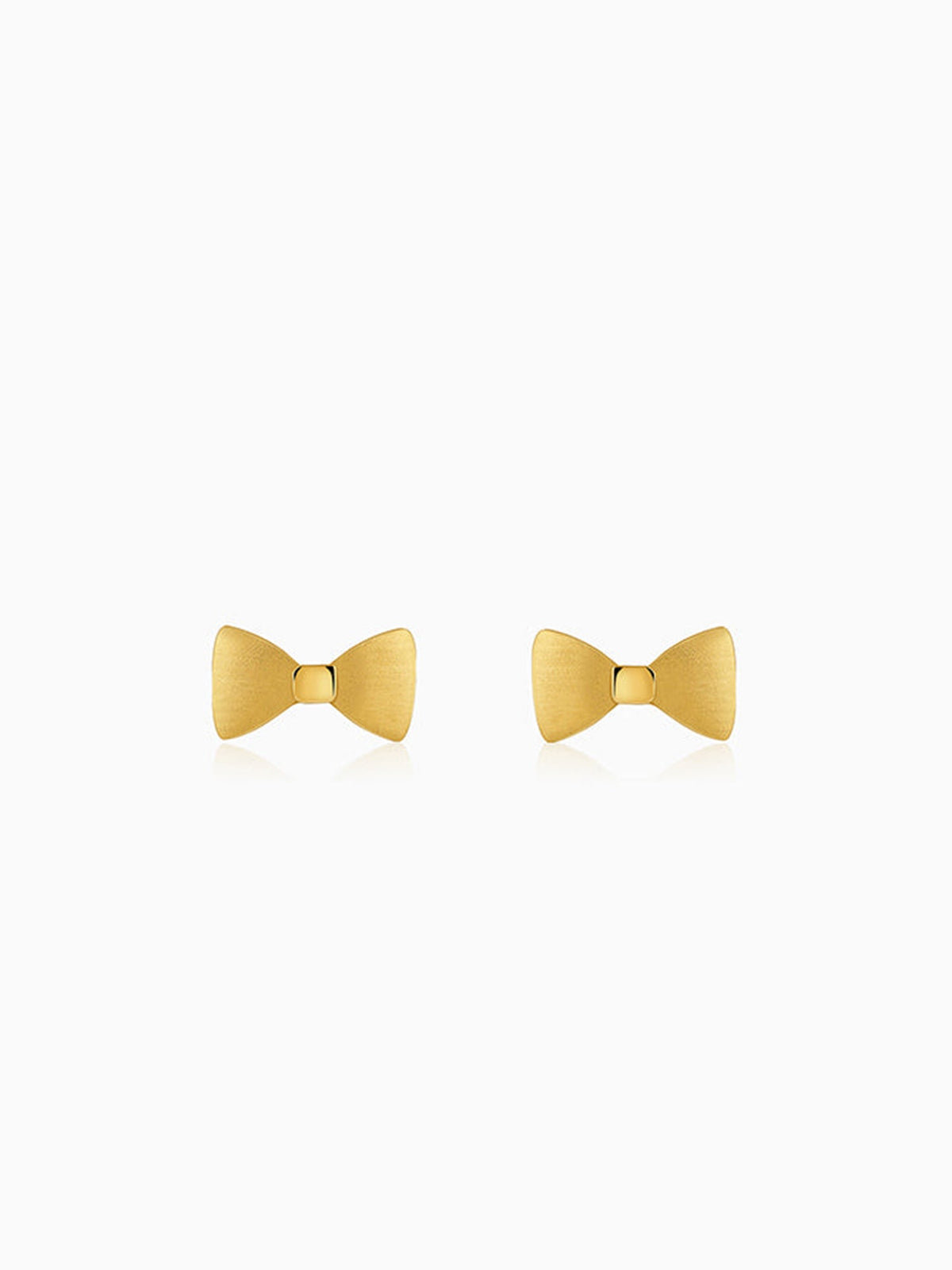 Golden Bow Love Stud Earrings