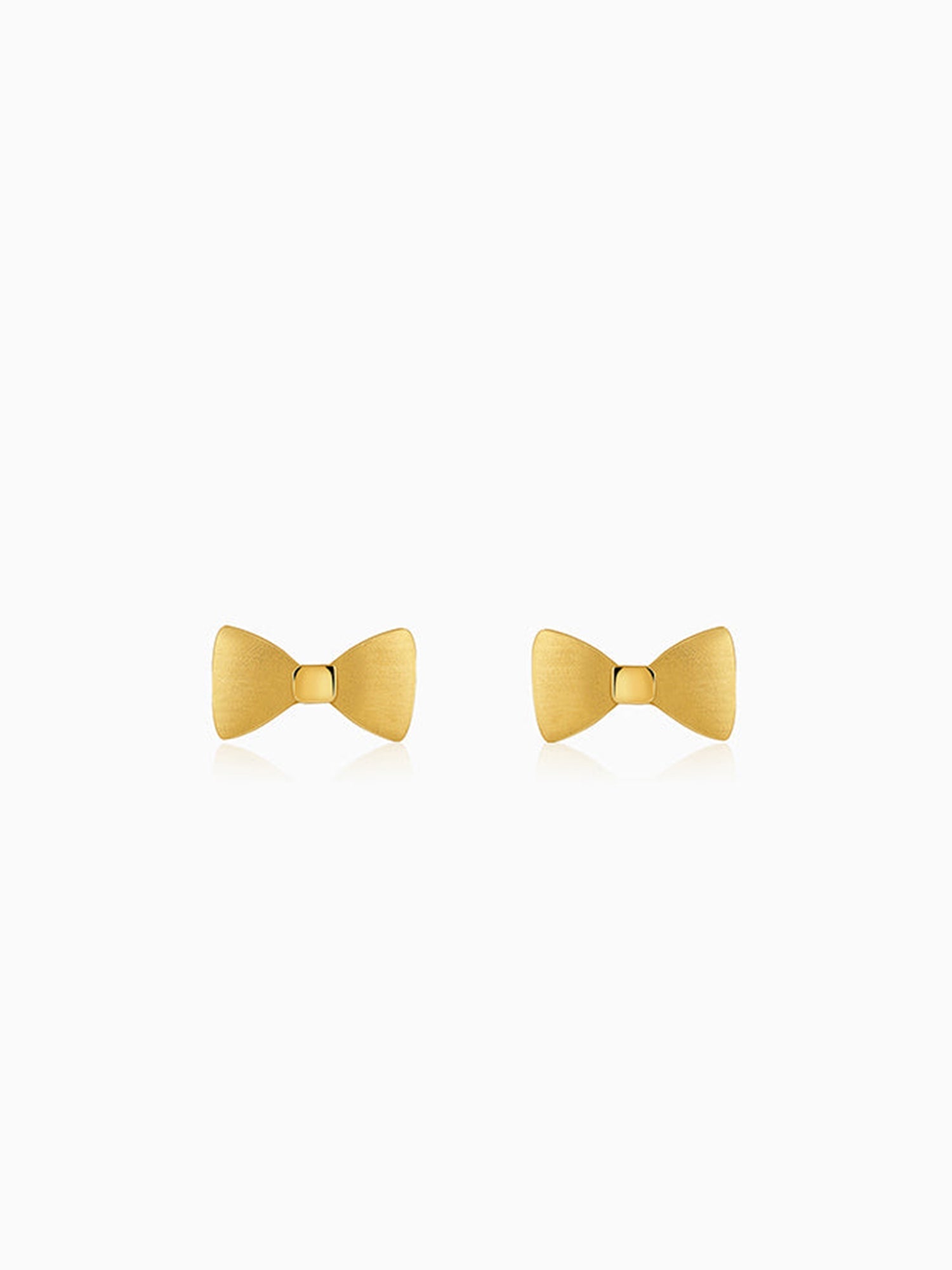 Golden Bow Love Stud Earrings
