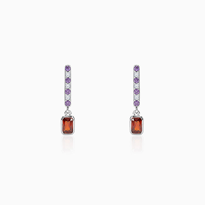 Silver Redlove Dangler Earrings