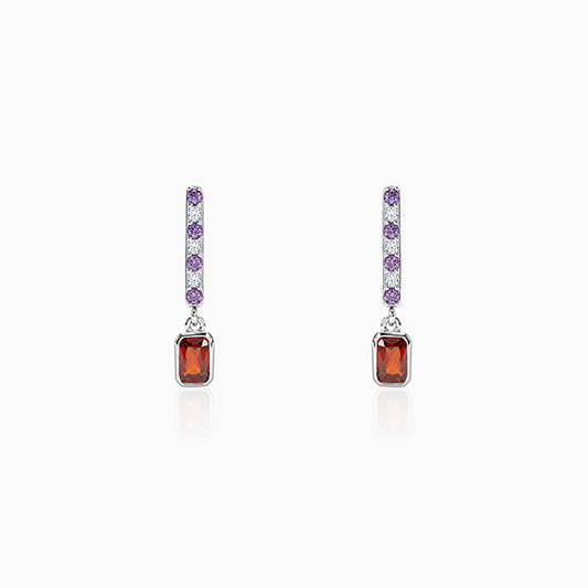Silver Redlove Dangler Earrings