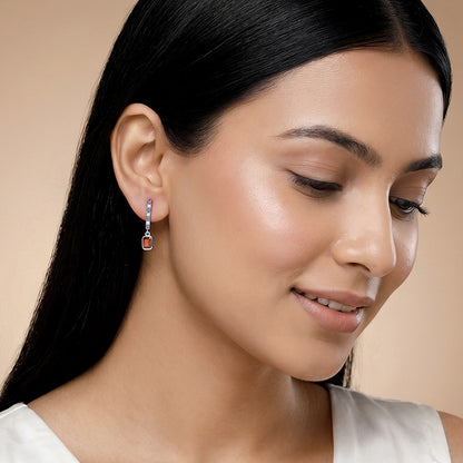Silver Redlove Dangler Earrings