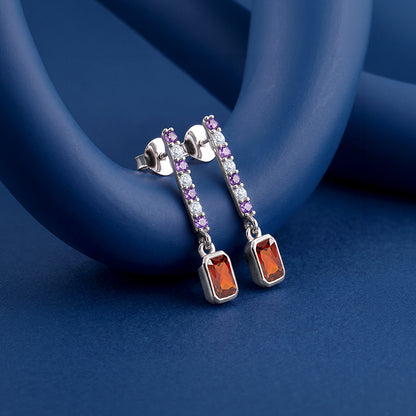 Silver Redlove Dangler Earrings