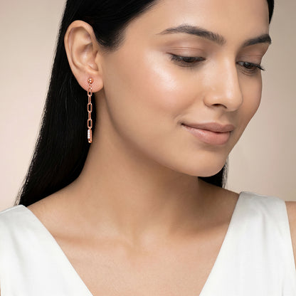 Rose Gold Edge in Blush Dangler Earrings