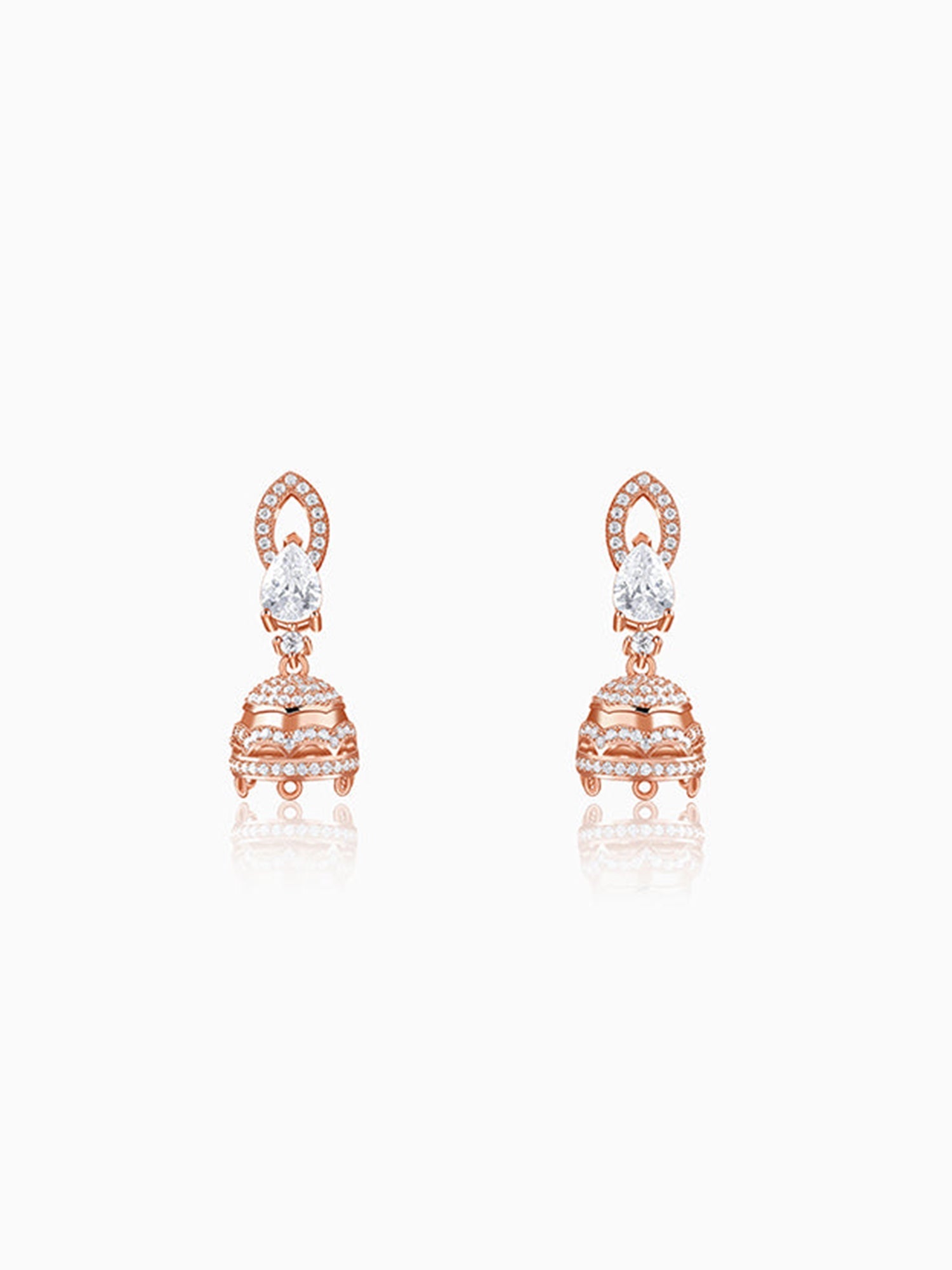 Rose Gold Varanasi Jhumki Earrings