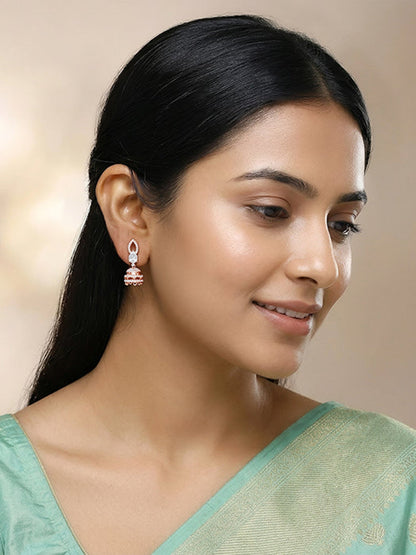 Rose Gold Varanasi Jhumki Earrings