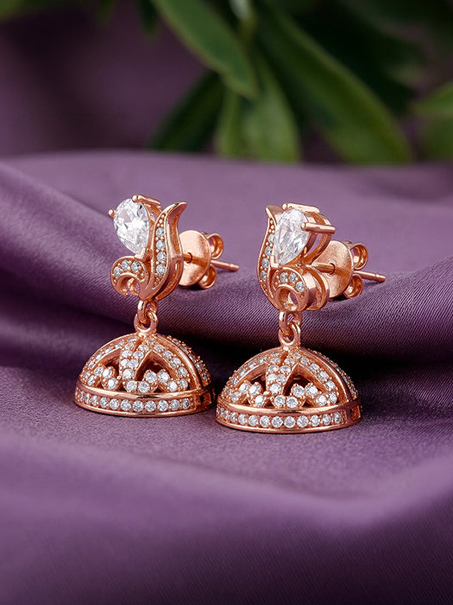 Rose Gold Madurai Jhumki