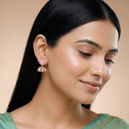 Rose Gold Dhanaulti Jhumki