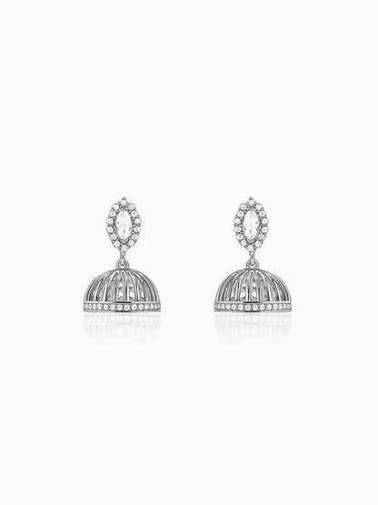 Silver Raktima Jhumki