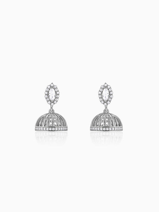 Silver Raktima Jhumki