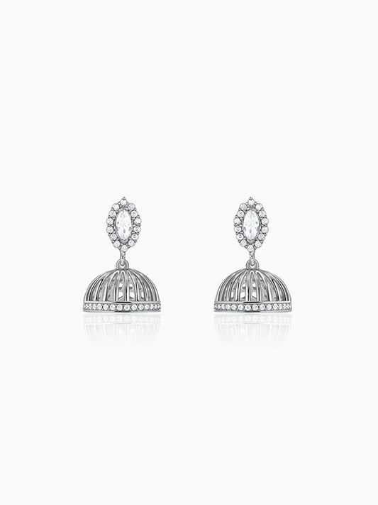 Silver Raktima Jhumki