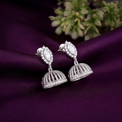 Silver Raktima Jhumki