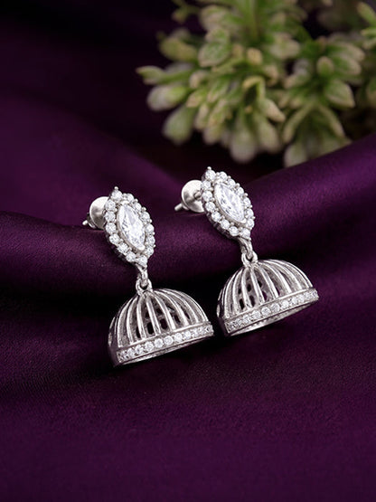 Silver Raktima Jhumki