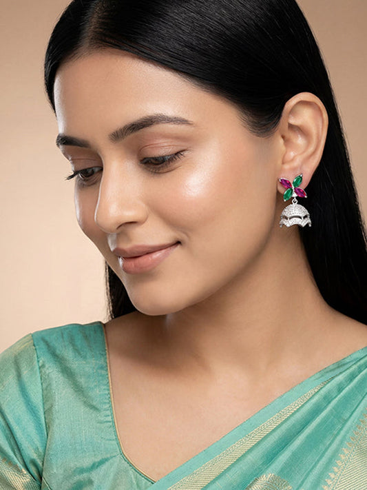 Silver Chandrika Jhumki