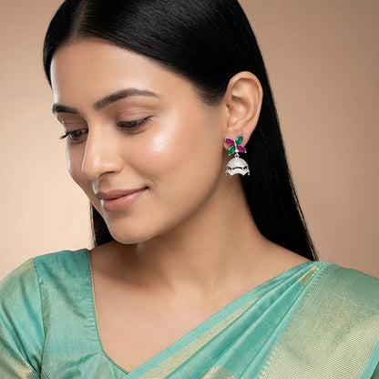 Silver Chandrika Jhumki