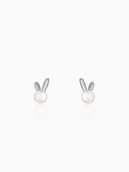 Silver Sharon Pearl Stud Earrings