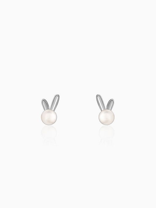 Silver Sharon Pearl Stud Earrings