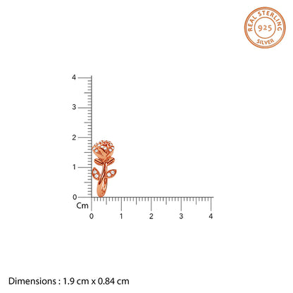Rose Gold Mini Rosebud Earrings