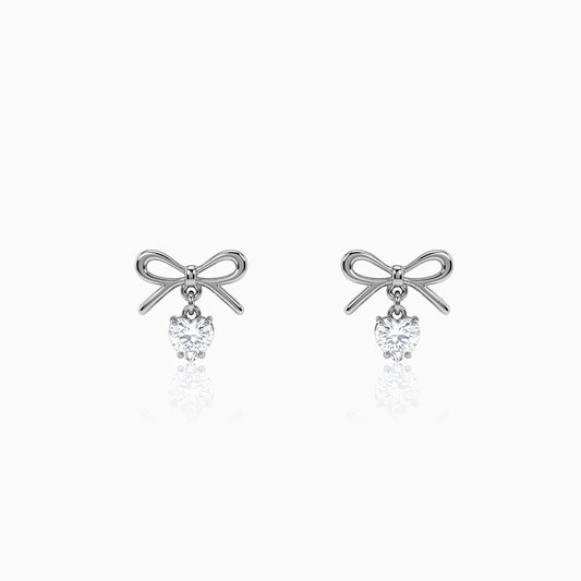 Silver Heartdrop Earrings