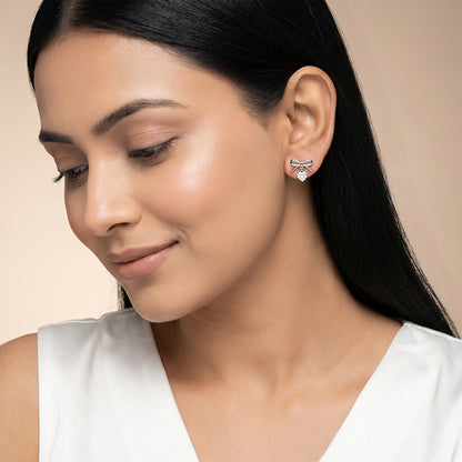 Silver Heartdrop Earrings