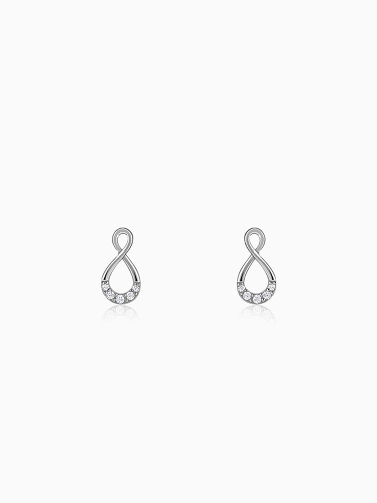 Silver Infinity Drip Earrings