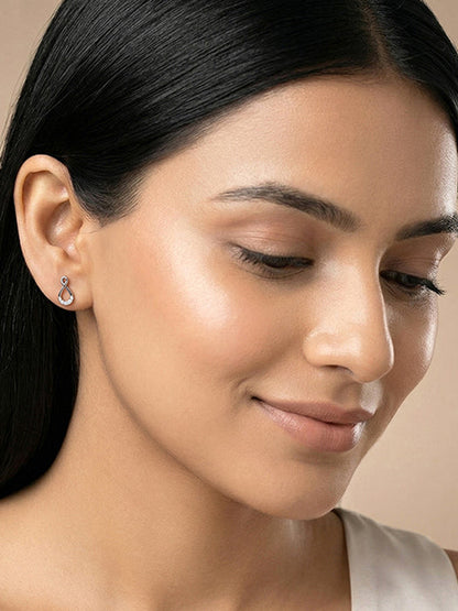 Silver Infinity Drip Earrings