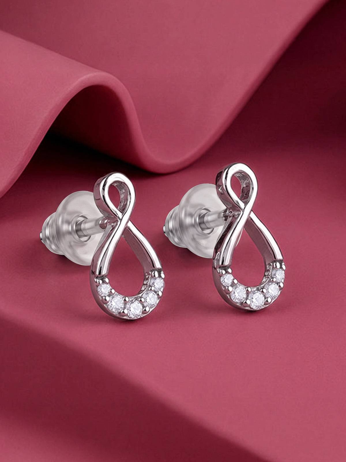 Silver Infinity Drip Earrings