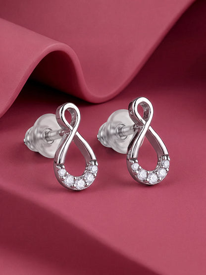 Silver Infinity Drip Earrings