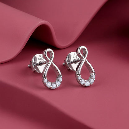 Silver Infinity Drip Earrings