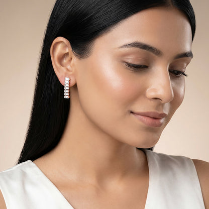 Rose Gold Glow Dangler Earrings