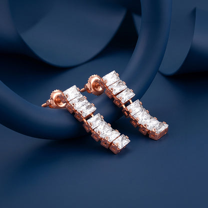 Rose Gold Glow Dangler Earrings