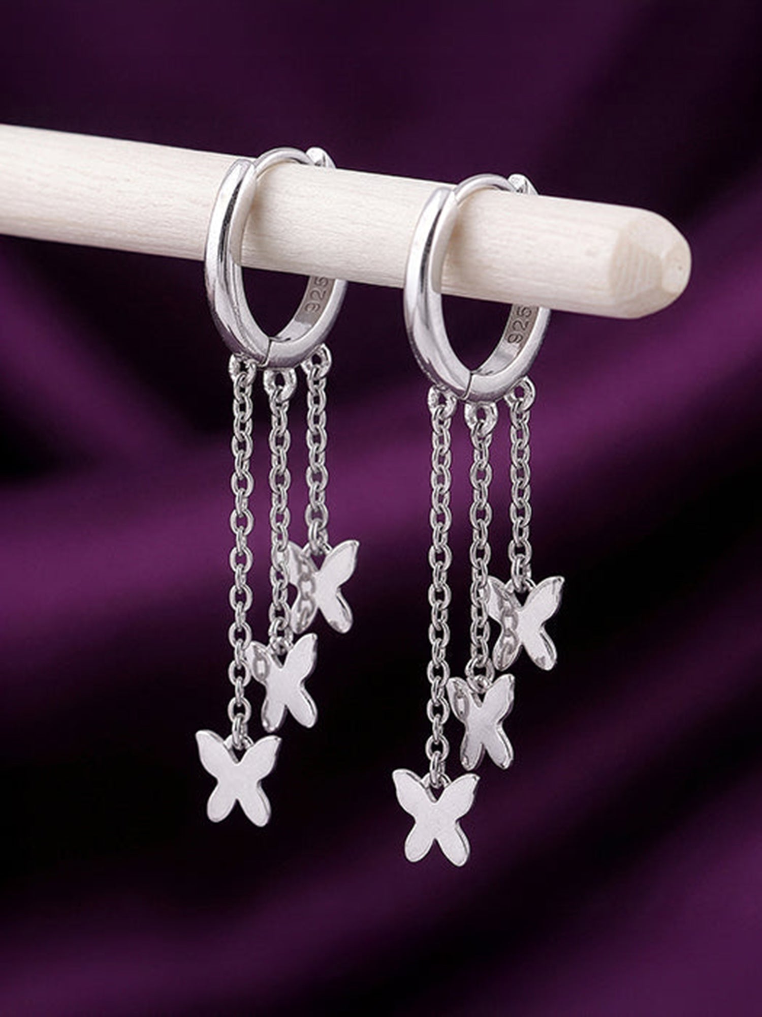 Silver Lunexa Wing Dangler Earrings