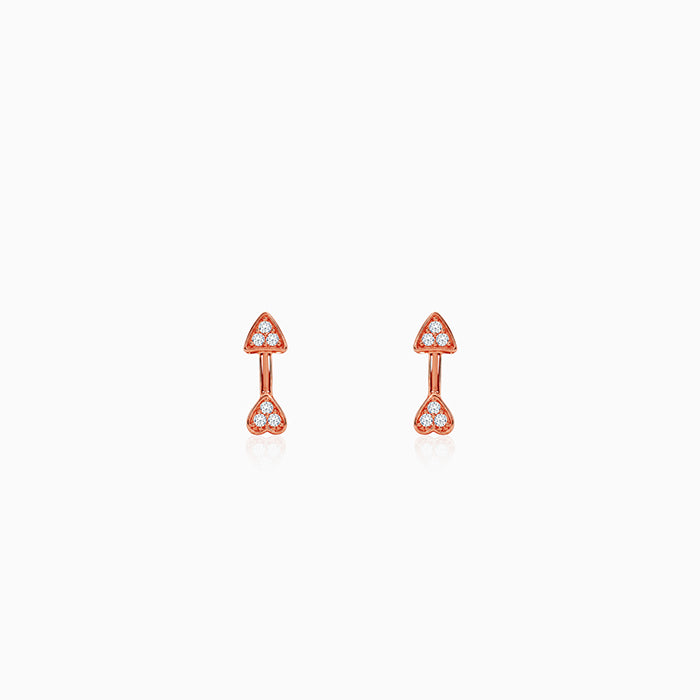 Rose Gold Arrowshine Studs
