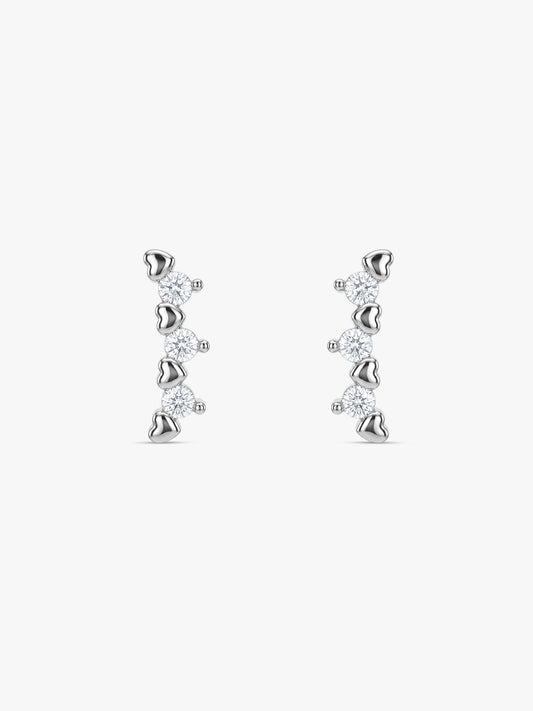 Silver Novia Stud Earrings