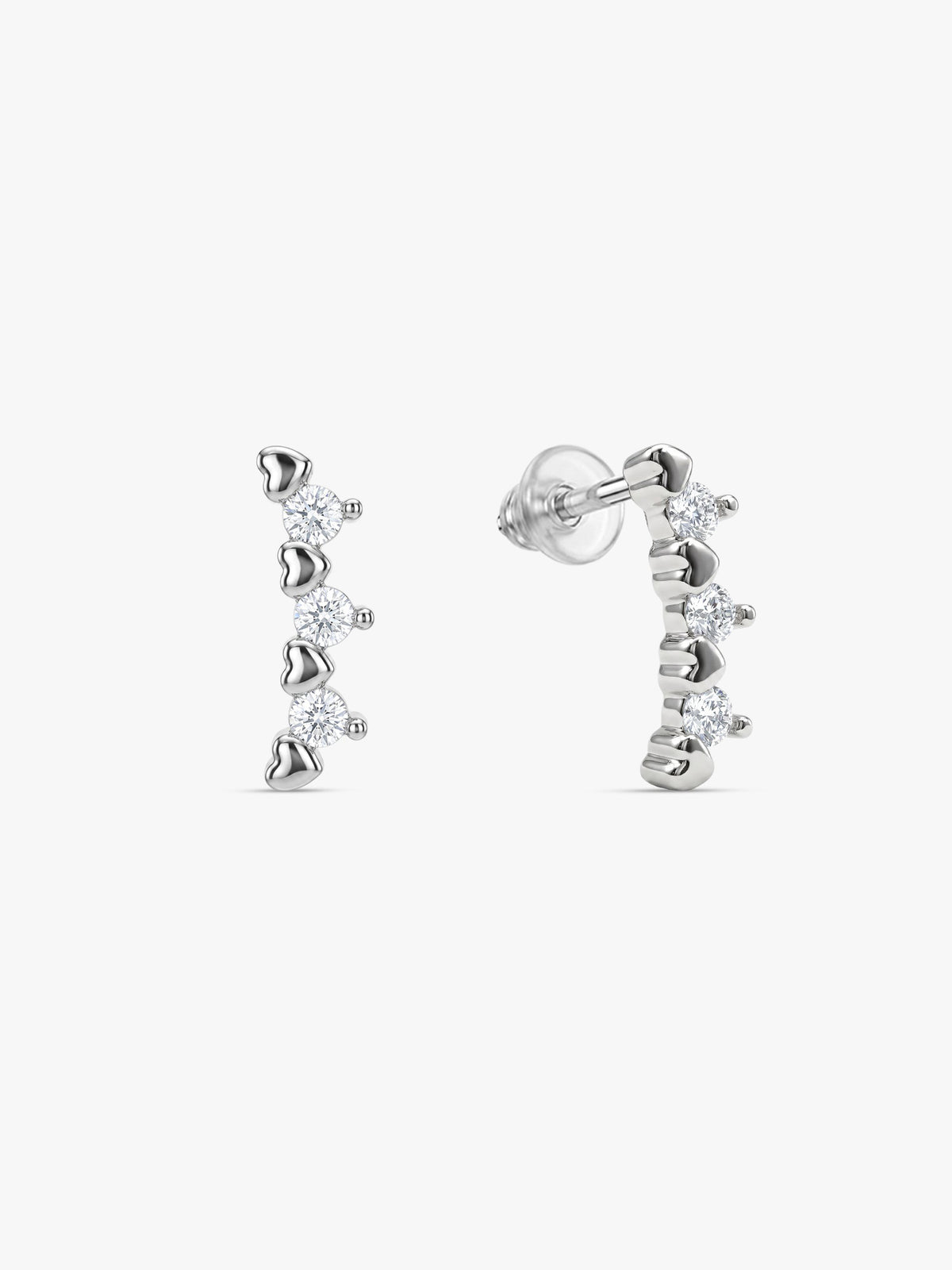 Silver Novia Stud Earrings
