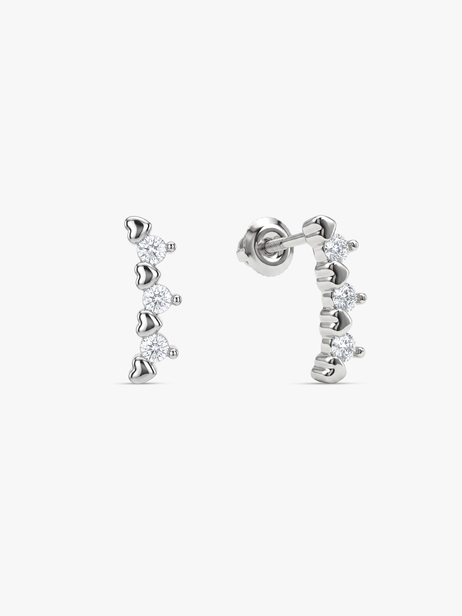 Silver Novia Stud Earrings