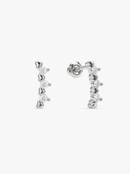 Silver Novia Stud Earrings