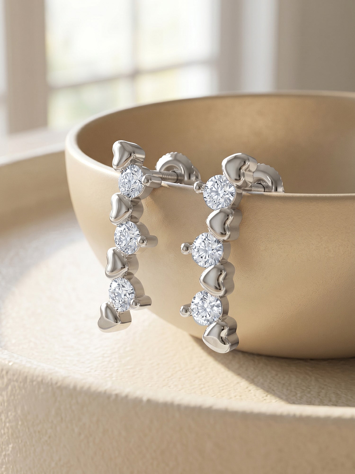 Silver Novia Stud Earrings