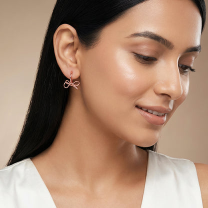 Rose Gold Velora Hoop Earrings