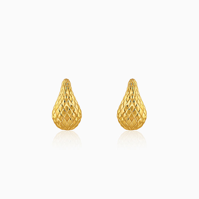 Golden Memorial Teardrop Earrings