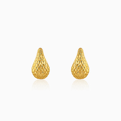 Golden Memorial Teardrop Earrings