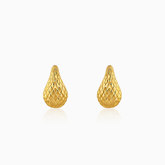 Golden Memorial Teardrop Earrings