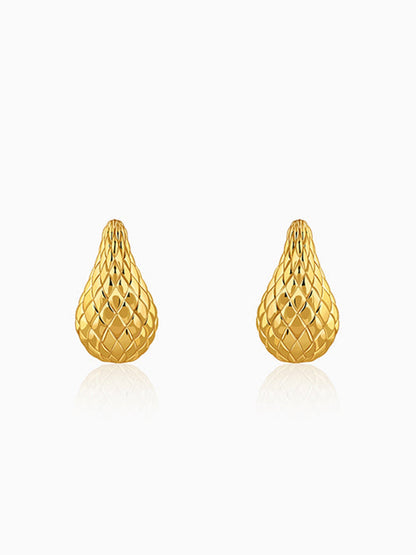 Golden Memorial Teardrop Earrings