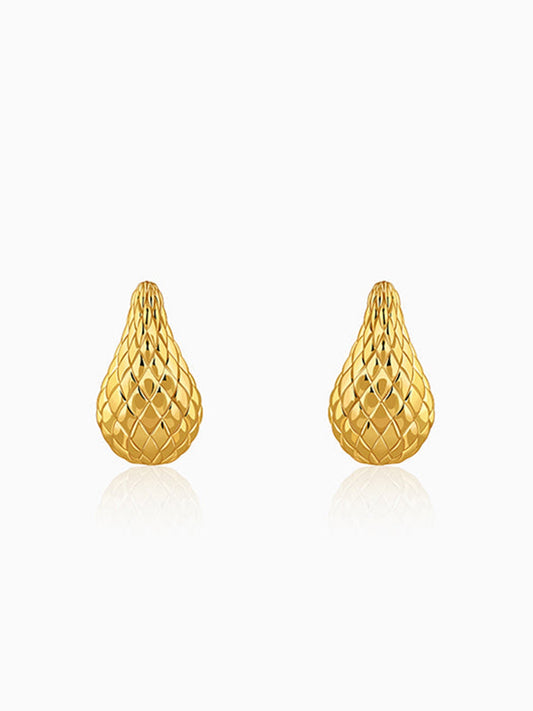 Golden Memorial Teardrop Earrings