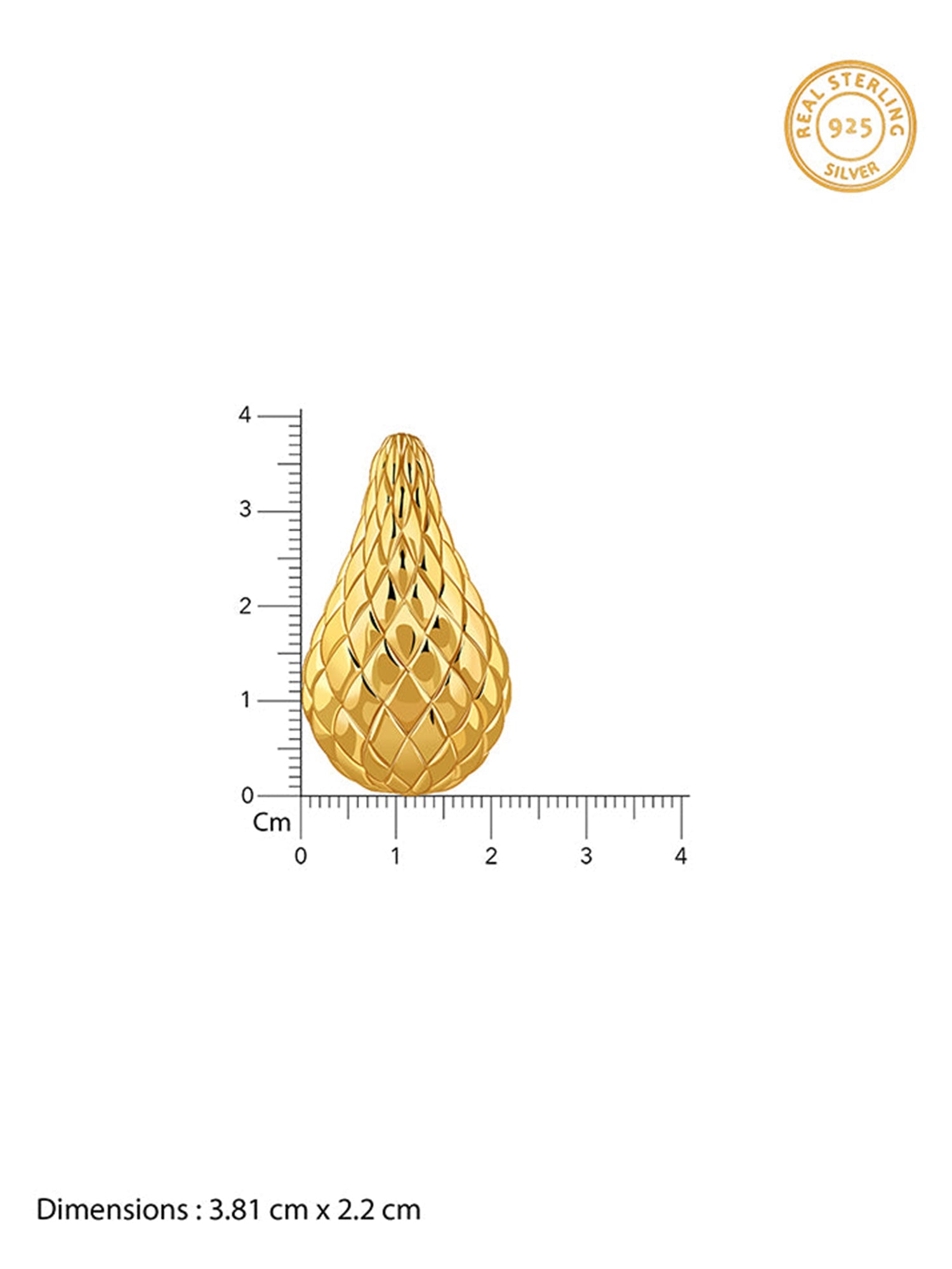Golden Memorial Teardrop Earrings